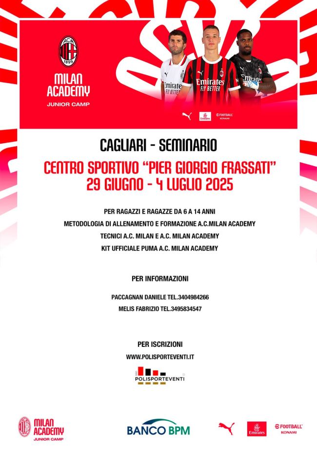 MILAN ACADEMY CITY CAMP -CAGLIARI - Campus Calcio