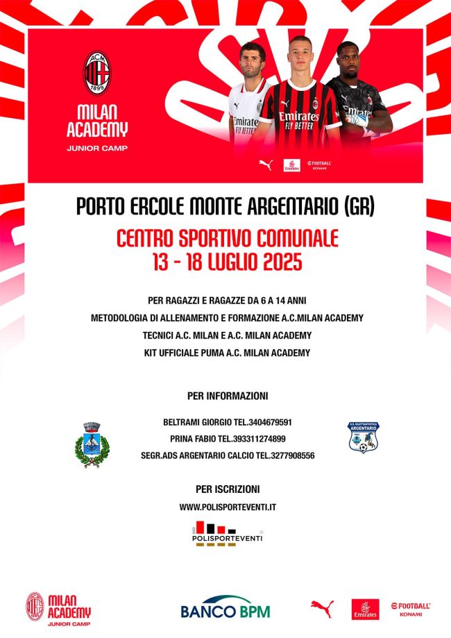 MILAN ACADEMY CITY CAMP -PORTO ERCOLE(GR) - Campus Calcio